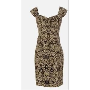 Andrew Marc New York Dress Multicolor Boho Floral Abstract Zip Up 4 NWT